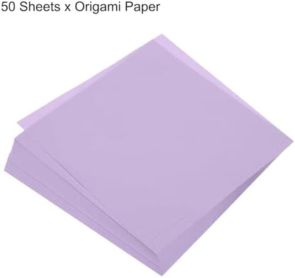 MECCANIXITY 50 Sheets Origami Paper Double Sided 8x8 Inch(20x20cm) Square Sheet for Art Craft Project, Beginners, Gifts Decor, Light Purple - Image 3
