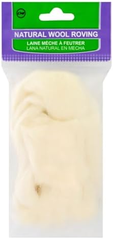 Clover Natural Wool Roving, Off White - 7920 by CloverPress
