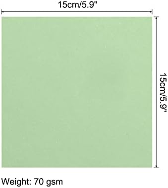 MECCANIXITY 200 Sheets 6x6 Inch(15x15cm) Origami Paper Double Sided Light Green Square Sheet for Art Craft Project, Beginners, Gifts Decor - Image 2