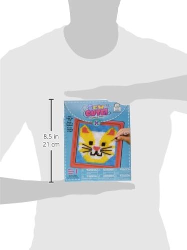 Colorbok 59338 Cat Learn to Sew Needlepoint Kit, 6-Inch by 6-Inch Pink Frame - Image 2