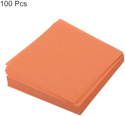 MECCANIXITY 100 Sheet Origami Paper Double Sided Dark Orange 2.5x2.5 Inch Square Sheet for Art Craft Project, Beginners, Gift Decoration - Image 3