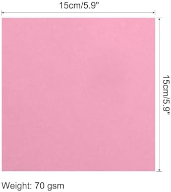 MECCANIXITY 200 Sheets 6x6 Inch(15x15cm) Origami Paper Double Sided Pink Square Sheet for Art Craft Project, Beginners, Gifts Decor - Image 2