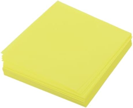 MECCANIXITY 100 Sheet Origami Paper Double Sided Fluorescent Yellow 2.5x2.5 Inch Square Sheet for Art Craft Project, Beginners, Gift Decoration by MECCANIXITY
