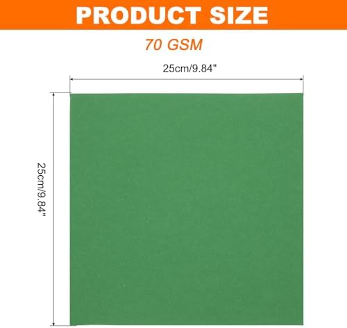 MECCANIXITY 75 Sheet Origami Paper Double Sided 10x10" Emerald Green - Image 2