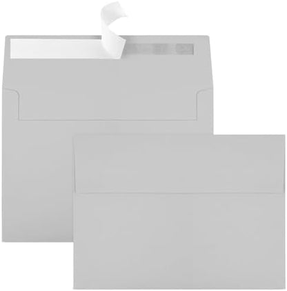 50 Packs 5x7 Dark Gray Envelope 5x7, Dark Gray Invitation Envelopes Self Seal for Weddings, Invitations, Photos, Greeting Cards, Mailing by Joyberg