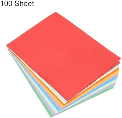 MECCANIXITY 100 Sheet Origami Paper Double Sided 10 Colors 8.3 x 5.8 Inch Square Sheet for Art Craft Project, Beginners, Gifts Decor - Image 3