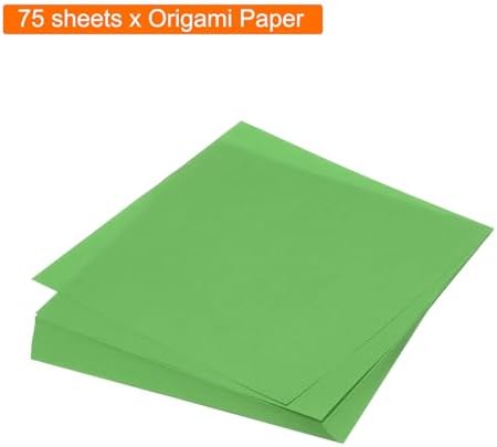 MECCANIXITY 75 Sheet Origami Paper Double Sided 6x6" Green - Image 3