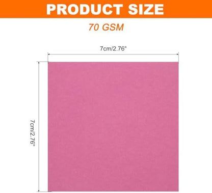 MECCANIXITY 75 Sheet Origami Paper Double Sided 3x3" Rose Red - Image 2