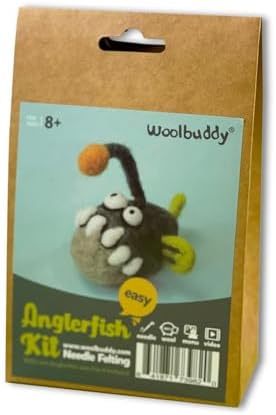 Woolbuddy Needle Felting Starter Kit (Anglerfish) for Adults with DIY Tool - Image 2