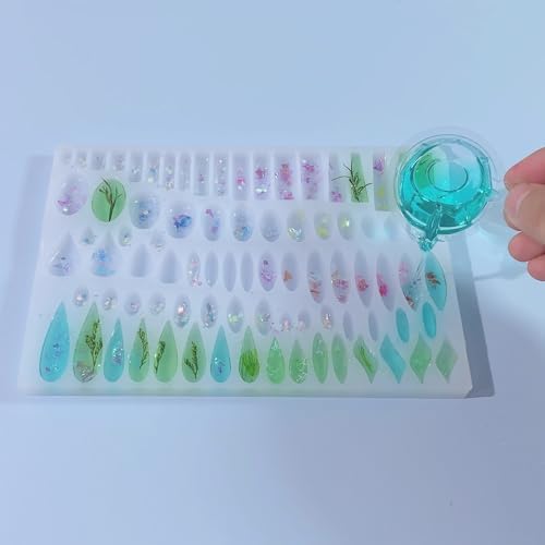 Attuslla Earring Resin Moulds Kit, Earring DIY Casting Mould Set with Ear Hook, Jump Rings or Earrings Pendants Keychains - Image 5