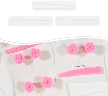 Xaekicr 3pcs Rose Petal Clay Cutters Set – Polymer Clay Cutters for Flower Earrings, Clay Molds for Jewelry Making, Clay Tools for DIY Art Projects by Xaekicr