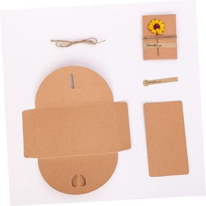 NUOBESTY 12-piece Vintage Kraft Diy Greeting Card Kit Holiday Card Making Supplies - Image 3