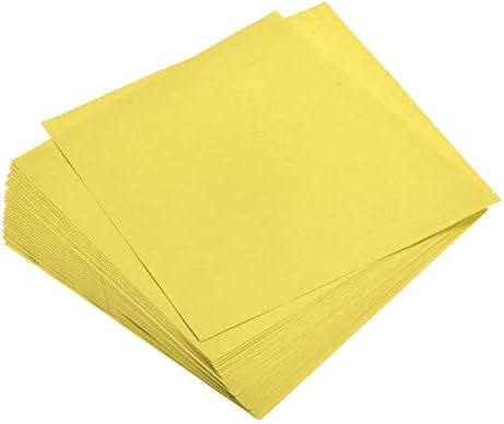 MECCANIXITY 200 Sheets 6x6 Inch(15x15cm) Origami Paper Double Sided Lemon Yellow Square Sheet for Art Craft Project, Beginners, Gifts Decor by MECCANIXITY