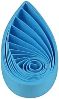 ODETOJOY Quilling Paper Strips Sea Blue 3mm 5mm 10mm Quill Strip Azure Blue Rolled Paper Filigree Strip Sky Blue Curled Scroll Coil Paper Strip - 21inch Length (3mm-0.12inch) - Image 4