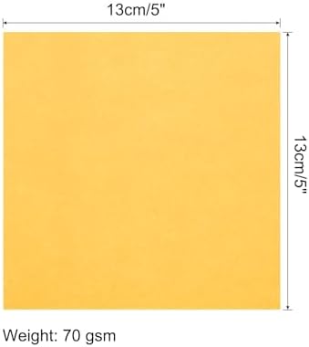 MECCANIXITY 25 Sheet Origami Paper Double Sided Gold 5x5 Inch Square Sheet for Art Craft Project, Beginners, Gifts Decor - Image 2