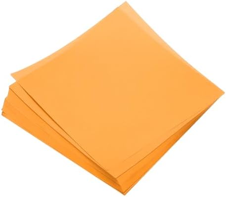 MECCANIXITY 100 Sheets Origami Paper Double Sided 8x8 Inch(20x20cm) Square Sheet for Art Craft Project, Beginners, Gifts Decor, Fluorescent Orange by MECCANIXITY