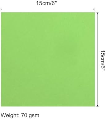 MECCANIXITY 50 Sheets Origami Paper Double Sided Grass Green 6x6 Inch Square Sheet for Art Craft Project, Beginners, Gifts Decor - Image 2