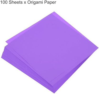 MECCANIXITY 100 Sheets Origami Paper Double Sided 8x8 Inch(20x20cm) Square Sheet for Art Craft Project, Beginners, Gifts Decor, Deep Purple - Image 3
