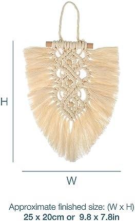 Trimits Make Your Own Macrame Kit, 25 x 20cm, Feather - Image 6