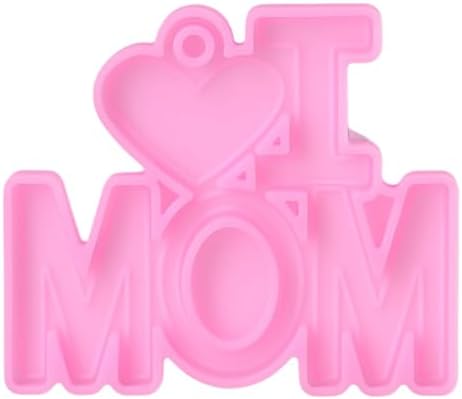 I Love Mom Dad Word Keychain Pendant Resin Mold Thanksgiving Silicone Mould Silicone 1# by Unknown