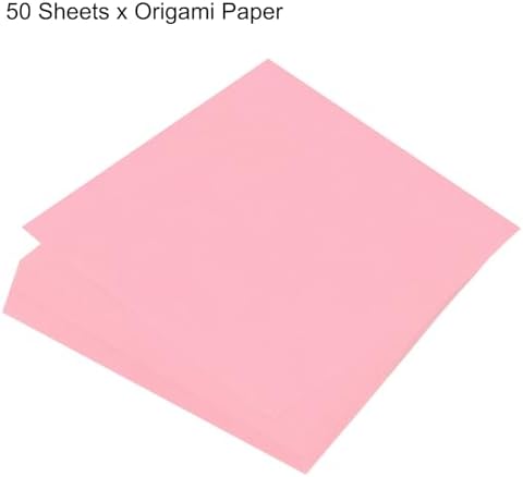MECCANIXITY 50 Sheets Origami Paper Double Sided 8x8 Inch(20x20cm) Square Sheet for Art Craft Project, Beginners, Gifts Decor, Light Pink - Image 3