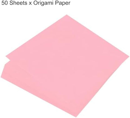 MECCANIXITY 50 Sheets Origami Paper Double Sided 8x8 Inch(20x20cm) Square Sheet for Art Craft Project, Beginners, Gifts Decor, Light Pink - Image 3