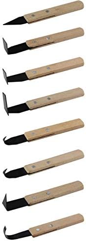 8 Pack Pottery Tools - Solid Wood Handle Stainless Steel Engraving Knives - Clay Hand Tools - Craft Trim Artist - Ceramic Tools Set Engraving, Shaping, Clay Sculpture, Styling - Image 5