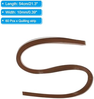 PATIKIL 60pcs Metallic Quilling Strips Paper 1cm(3/8") x 54cm Origami Paper Quilling Kits for Adults Beginner Art DIY Craft Christmas, Copper - Image 2
