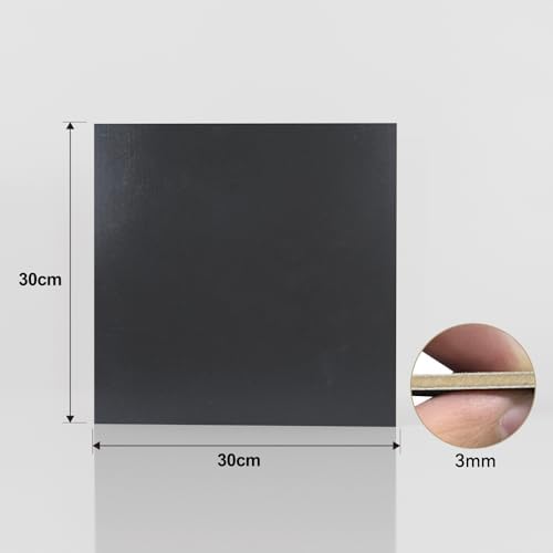 4 Pack Black Basswood Sheets for Crafts, 12"x12"x1/8" (3mm) Unfinished Plywood for Laser Cutting & Engraving, DIY Ornaments & Architectural Models - Image 2