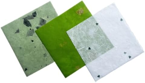 Natural Fiber Mulberry Paper 8 x 8 Inches, 50 Sheets Handmade Banana Bark, Flowers, Leaves,& Botanical Paper for Origami, Scrapbooking, Card Making, DIY Crafts, Mixed Media & Decorative Projects. - Image 4