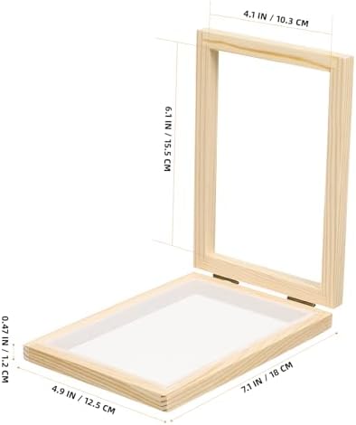 TOYANDONA 4 Pack Paper Making Screen Frames Wooden Mould and Deckle for Handmade Paper DIY Craft Kit 7.08 X 4.92 X 0.90 in - Image 2