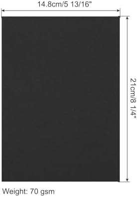 MECCANIXITY 100 Sheet Origami Paper Double Sided Black 8.3 x 5.8 Inch Square Sheet for Art Craft Project, Beginners, Gifts Decor - Image 2