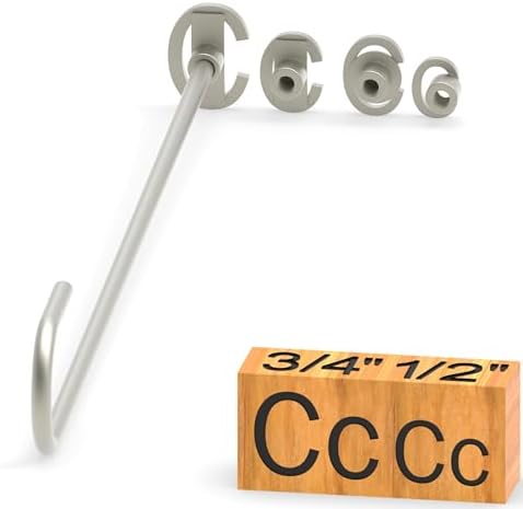 4Pcs Letters Branding Iron for Wood, Leather Branding Stamp (C c) by PKPKAUT