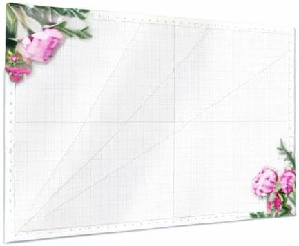 GLASSBOARD STUDIO Glass Craft Mat - Magnetic, Heat & Scratch Resistant - For Crafting, Cutting, Painting, Mixed Media Artwork - Grid Lines, Non-Slip Rubber Feet (Floral 24"L x 36"W) - Image 7