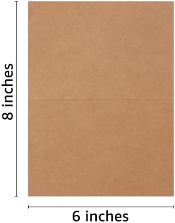 50 Pack Blank Folded Cardstock Cards, Brown, 4x6 - Image 2