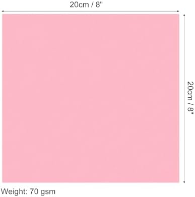 MECCANIXITY 100 Sheets Origami Paper Double Sided 8x8 Inch(20x20cm) Square Sheet for Art Craft Project, Beginners, Gifts Decor, Light Pink - Image 2