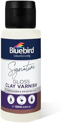 Bluebird Signature 100ML Air Dry Clay Glaze - Air Dry and Polymer Clay Varnish, Prevents Cracking and Scratches (3.4 Fl Oz) by BluebirdArts