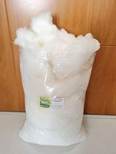 iMongol Carded Lambs Wool Stuffing Batting for Needle Felting, Knitted Crafts, Bright Creations, Pillow Filler, Stuffed Animals, Cushions,Super Clean Fine, Natural White(4oz) - Image 4