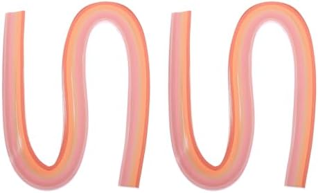 PATIKIL 240pcs Rainbow Quilling Strips Paper 3/16"(5mm) 21"(53cm) Origami Paper Quilling Strip for Art DIY Craft Christmas, Pink by PATIKIL