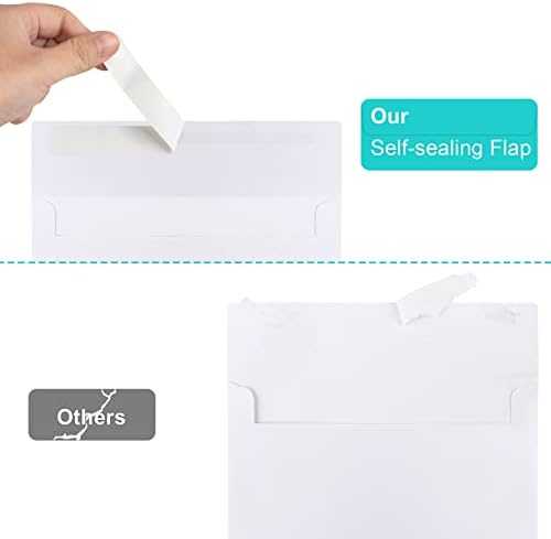 200 Packs 5x7 Envelopes, White A7 5x7 Envelopes for Invitations, Printable, Self Seal for Weddings, Photos, Postcards, Greeting Cards, Mailing - Image 3