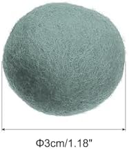 PATIKIL Wool Felt Ball Beads Wool Felting Pom 3cm 30mm Grey for Home Crafts Handcrafts Project DIY Pack of 20 - Image 2