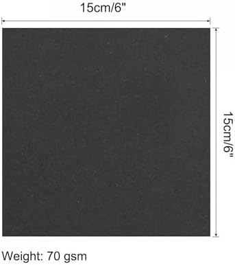 MECCANIXITY 25 Sheets Origami Paper Double Sided Black 6x6 Inch Square Sheet for Art Craft Project, Beginners, Gifts Decor - Image 2