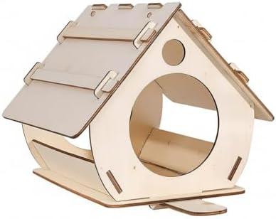 DIY Wooden House-Shaped Ornament Kit – Pre-Cut Natural Wood Craft for Home & Shelf Decor, Easy Assembly Project by Unknown
