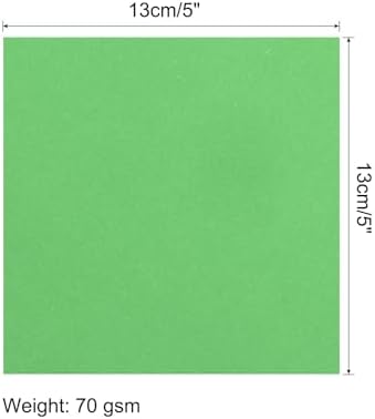 MECCANIXITY 100 Sheet Origami Paper Double Sided Green 5x5 Inch Square Sheet for Art Craft Project, Beginners, Gifts Decor - Image 2
