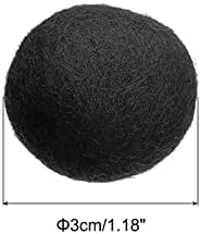 PATIKIL Wool Felt Balls Beads Wool Felting Pom 3cm 30mm Black for Home Crafts Handcrafts Project DIY Pack of 20 - Image 2