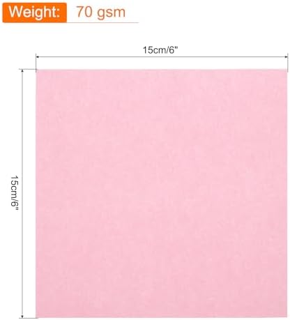 MECCANIXITY 75 Sheet Origami Paper Double Sided 6x6" Pink - Image 2