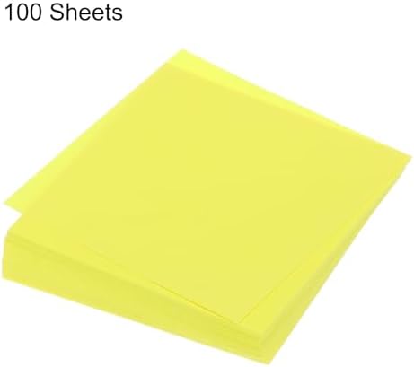 MECCANIXITY 100 Sheet Origami Paper Double Sided Fluorescent Yellow 5.5x5.5 Inch Square Sheet for Art Craft Project, Beginners, Gifts Decor - Image 3