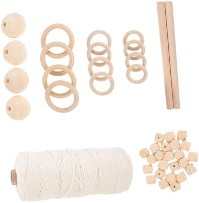 MAGICLULU DIY Macrame Kit for Adults Cotton Cord Tapestry Supplies Wood Beads and Round Rings Creative Wall Hanging Craft for Beginners for Home Decor by MAGICLULU
