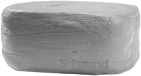 ReArt Natural Air-Dry Clay 5lbs for Sculpting, Wheel Throwing, Hand Building, All-Purpose Modeling Clay, Gray by ReArt
