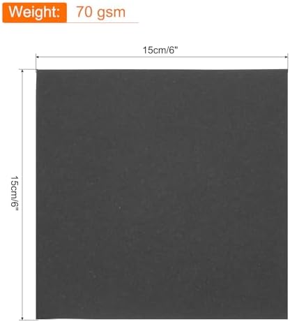 MECCANIXITY 75 Sheet Origami Paper Double Sided 6x6" Black - Image 2